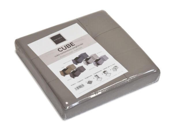 Cube plain color 38x38x38 tortora