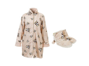 Vestaglia flannel dis. racoon