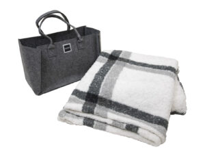 Plaid cambridge / felt bag