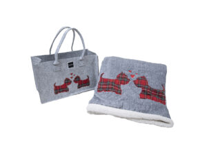 Friend c/applicazione in borsa feltro v.scottish terrier