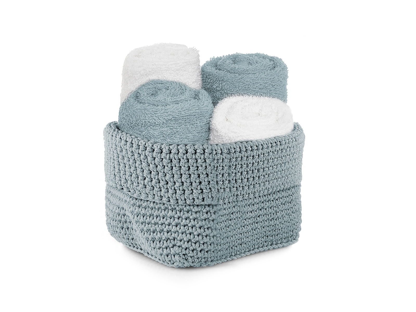 Set 2 Lavette In Spugna Di Cotone Jacquard A Righe - | Ecom