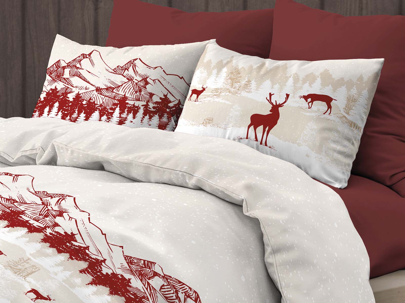 Parure Copripiumino Geometrico 16 - Rosso, Rosa - 200 x 250 cm