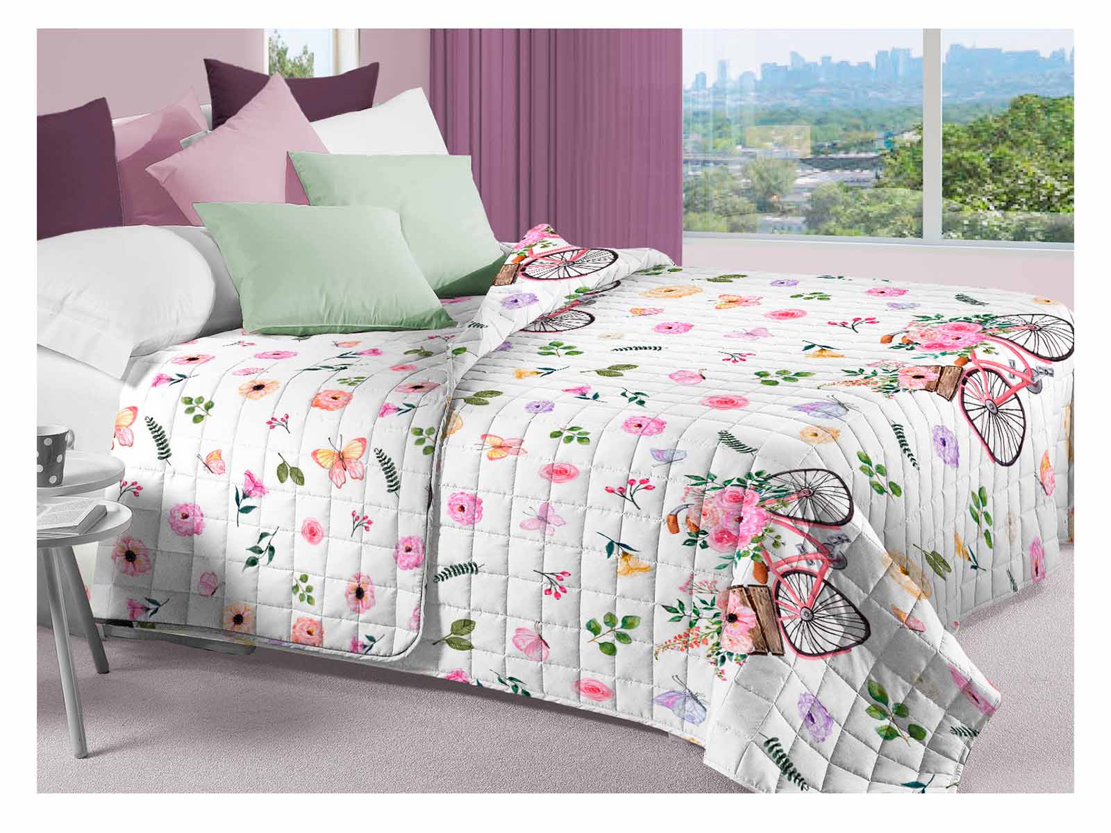 Daunex Telo Mare Colorful In Microfibra 100x170 Cm - Stampa Doubleface Farfalle E Forme Colorate - Made In Italy