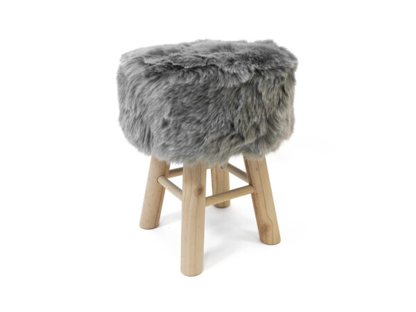 Sgabello Klein & More 30x30x45 Cm - In Plastica Bianca, Senza Schienale, Portata 80 Kg - Foto 4