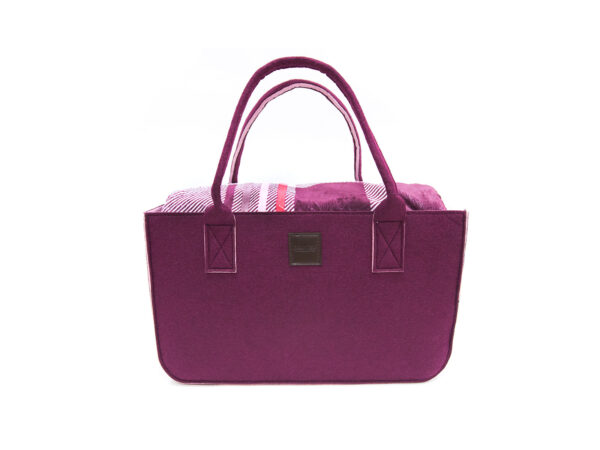 Plaid chester / felt bag