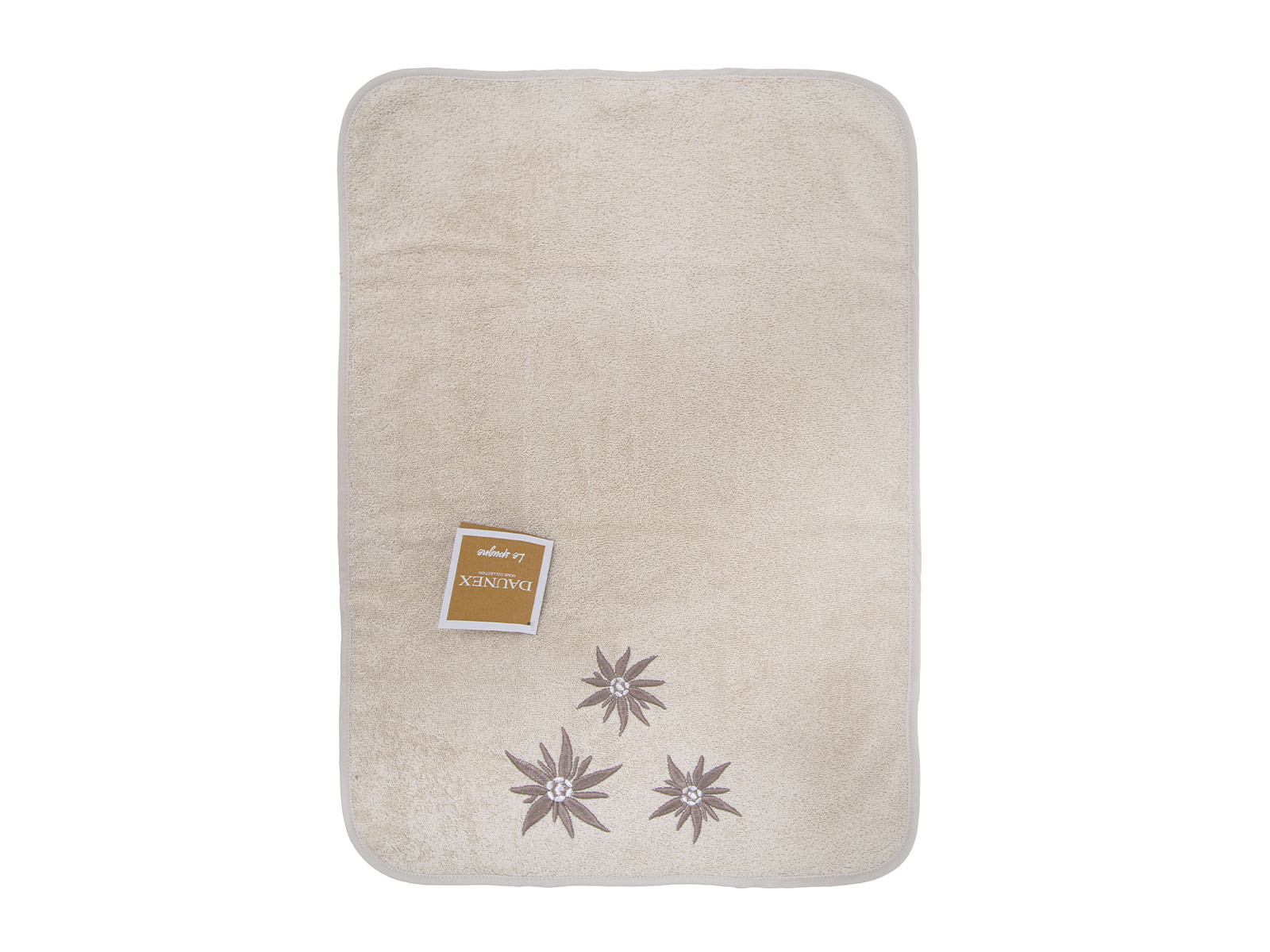 Strofinaccio ricamato 50×70 dis. edelweiss col.ecru