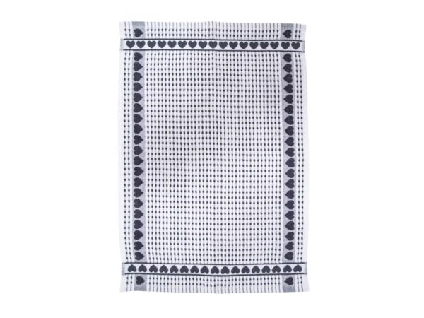 Strofinacci spugna dis.cuoricino 50x70 col.grigio