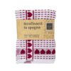 Strofinacci spugna dis.cuoricino 50x70 col.bordeaux