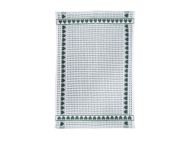 Strofinacci spugna dis.cuoricino 50x70 col.verde