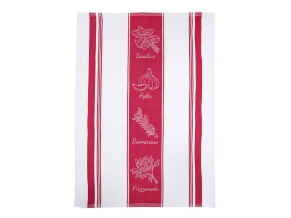 Strofinacci dis.ortolano 50x70 col.rosso