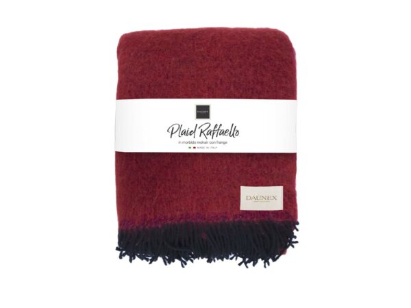 Plaid raffaello in morbido mohair con frange