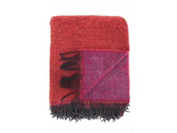 Plaid raffaello in morbido mohair con frange