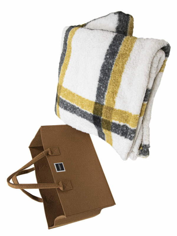 Plaid cambridge / felt bag