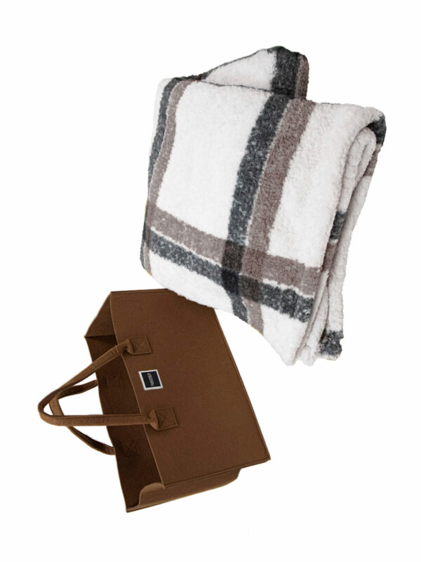 Plaid cambridge / felt bag