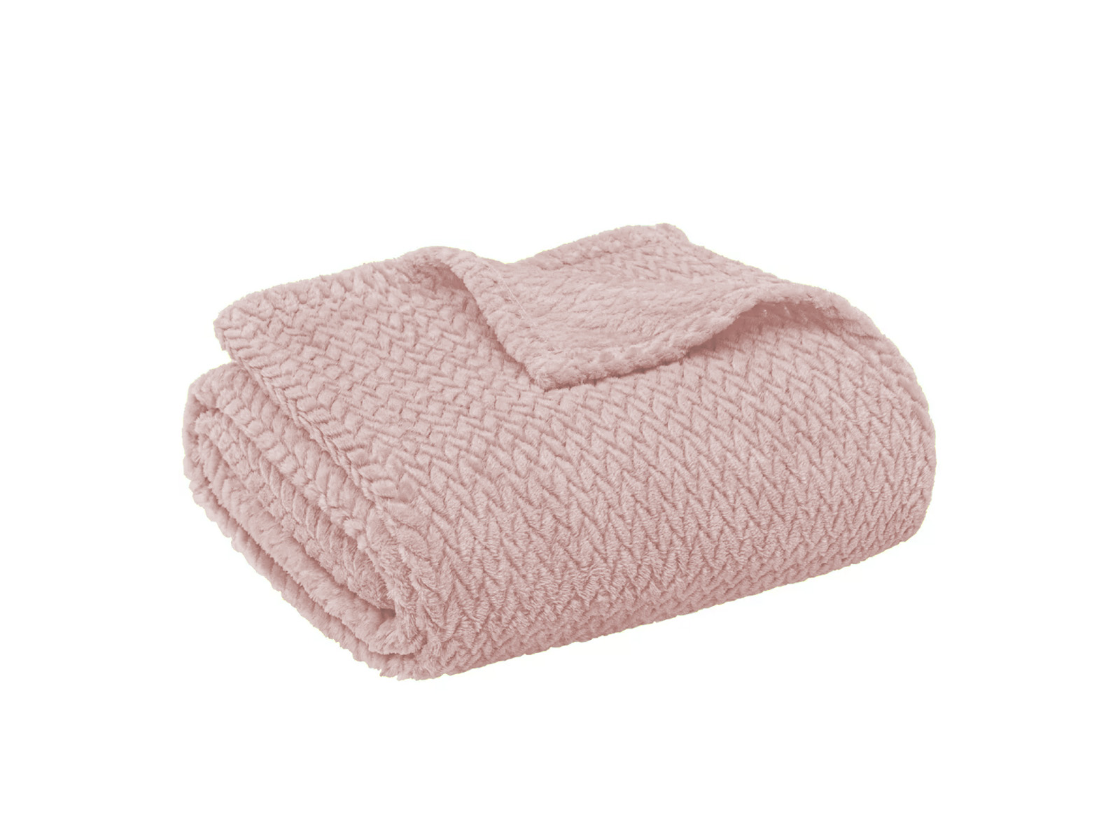 Heimtexland Coperta In Flanella Morbida E Traspirante, 200x155 Cm, Rosa Bacca, Effetto Nido D'Ape, 240 G/m²