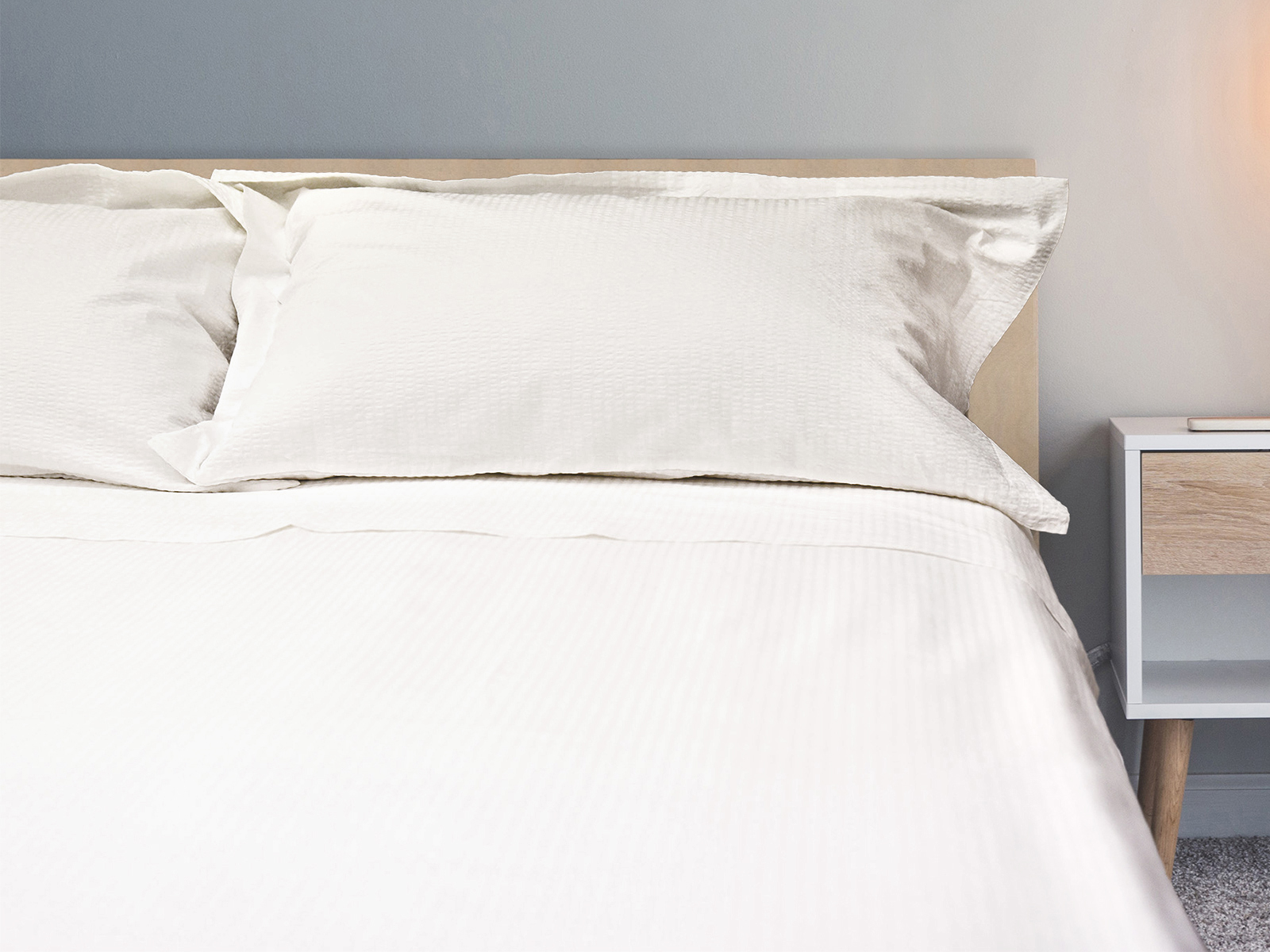 Set Di 2 Federe Copricuscino In 100% Cotone Egiziano, Tessuto - Foto 9