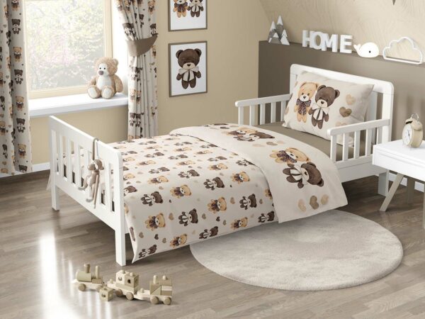 Completo lenzuola/copriletto baby dis.orsacchiotti