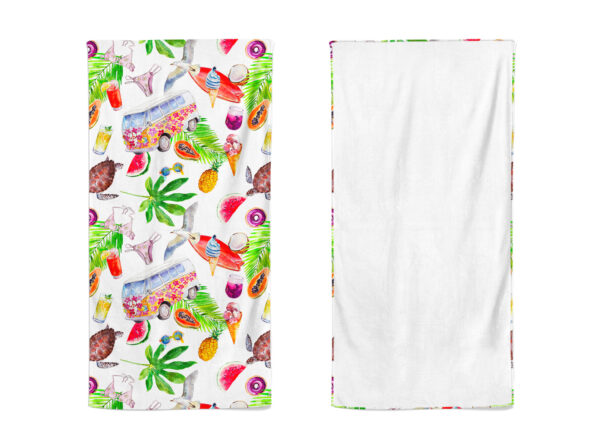 Telo mare microvelour 100x180 fruits
