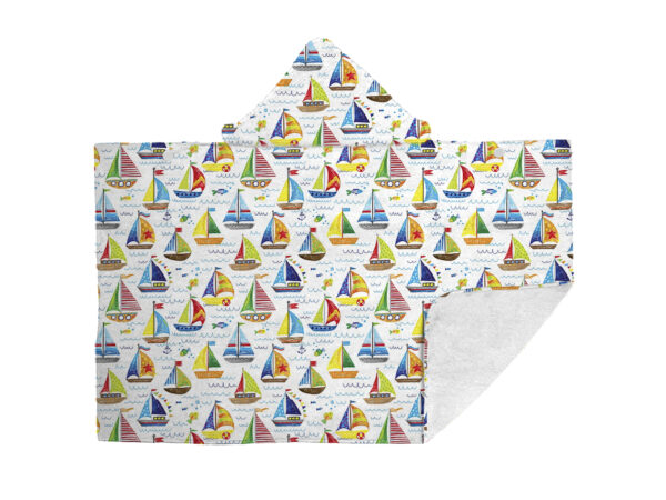 Telo mare kids microvelour c/cappuccio imb.c
