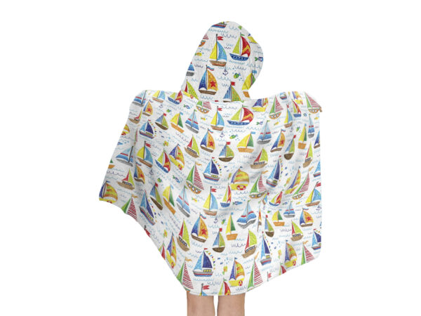 Telo mare kids microvelour c/cappuccio imb.c