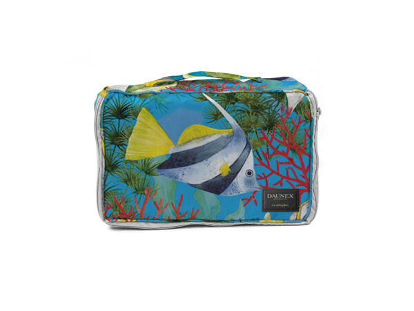 Telo mare compact dry dis.mare blu 100x170