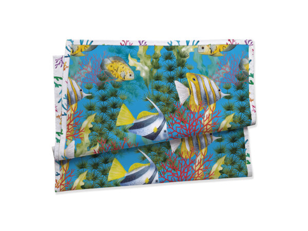 Telo mare compact dry dis.mare blu 100x170