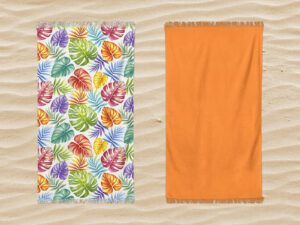 Telo mare microspugna 90x170 bora bora con frange