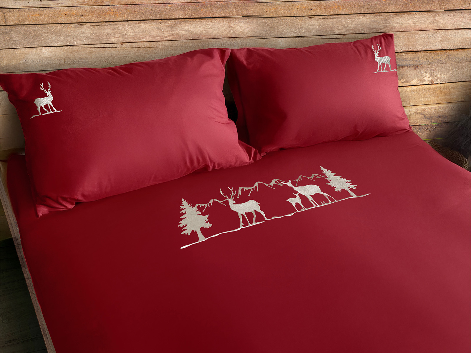 Parure da letto + 2 federe 65x65 cm cotone bianco 260x240 cm Carla