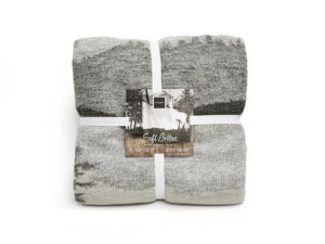 Coperta softcotton dis. wood