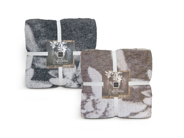 Coperta softcotton dis. edelweiss