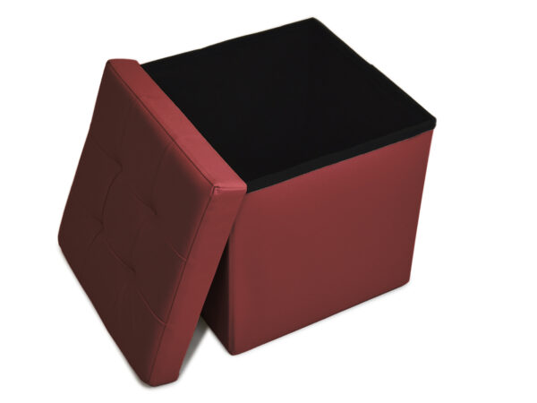 Cube plain color 38x38x38 bordeaux