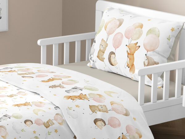 Completo lenzuola/copriletto baby dis. balls