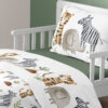 Completo lenzuola/copriletto baby dis.zebre