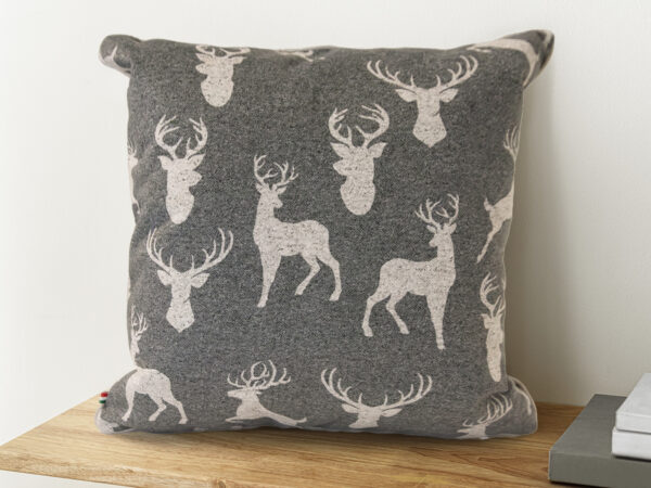 Cuscino bombato deerland 45x45 col. grigio