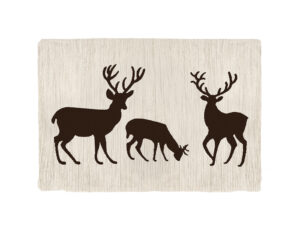 Fodera ciniglia 40x60 cervo marrone + fondo beige