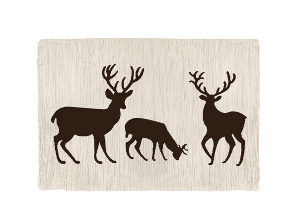 Fodera ciniglia 40x60 cervo marrone + fondo beige