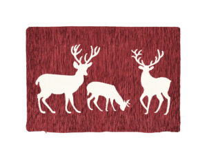 Fodera ciniglia 40x60 cervo beige + fondo bordeaux