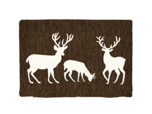 Fodera ciniglia 40x60 cervo beige + fondo marrone