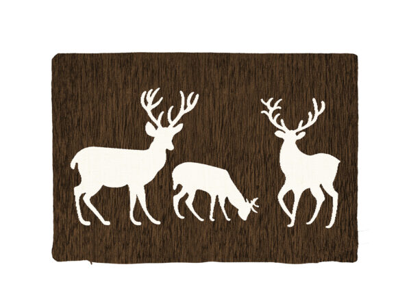 Fodera ciniglia 40x60 cervo beige + fondo marrone