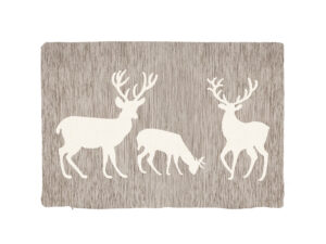 Fodera ciniglia 40x60 cervo beige + fondo tortora chiaro