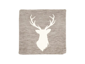 Fodera ciniglia 42x42 cervo beige + fondo tortora chiaro