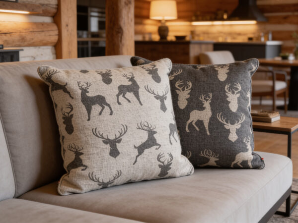 Cuscino bombato deerland 45x45 col. grigio