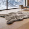 Tappeto sagomato fur melange 60x90 cm v.tortora