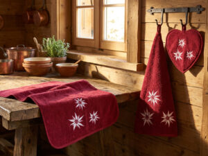 Serie ricamata - dis. edelweiss