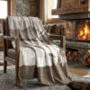Coperta softcotton dis. wood